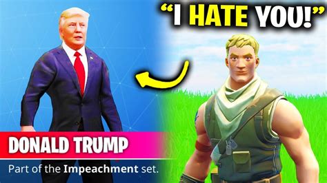 I Pretended To Be Donald Trump In Fortnite Youtube