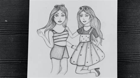 Best Friend Sketches Friends Sketch Pencil Sketch Pencil Drawings Friendship Day Special
