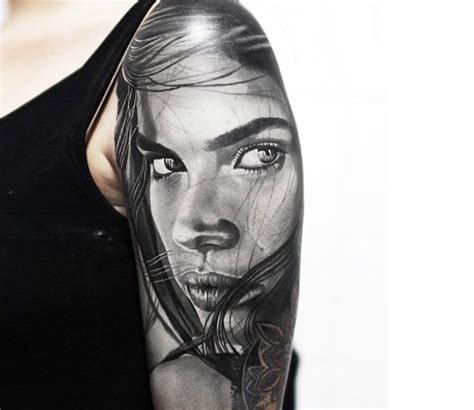 Woman Face Tattoo By Andrey Kolbasin Post Face Tattoos For Women Tattoos Face Tattoo