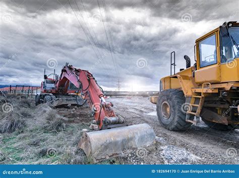 Various Machinery And Equipment For Road Construction Or Civil