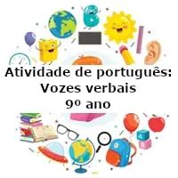 Atividade de português Vozes verbais º ano Acessaber