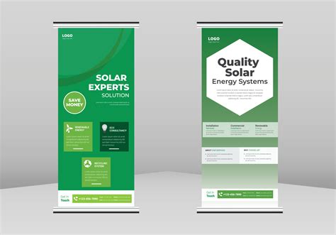 Solar Energy Roll Up Banner Design Go Ggreen Save Energy Roll Up