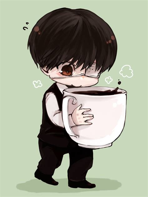 Nothing Is Cutter Than A Chibi Kaneki Holding A Large Cup Of Coffee