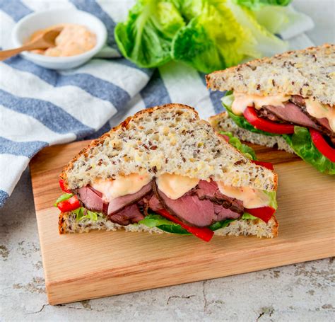 Chilli Roast Beef And Salad Sandwich Sneak Peak Lose Baby Weight