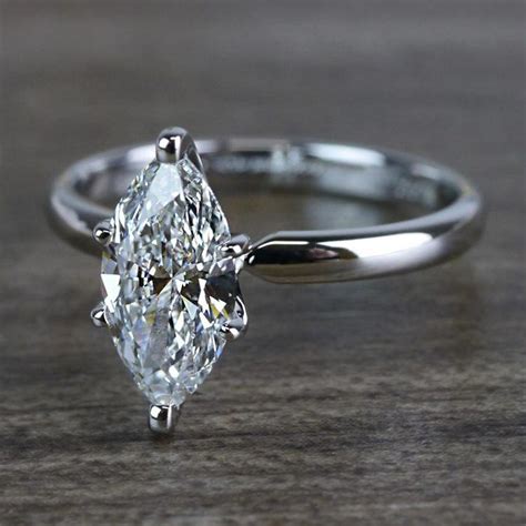 Glimmering Engagement One Carat Marquise Diamond Ring