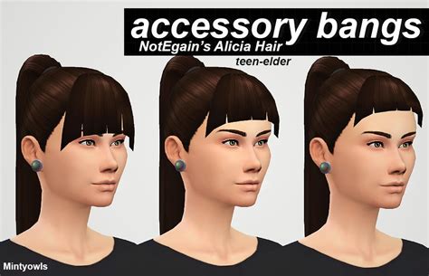 My Sims 4 Blog Accessory Bangs By Mintyowls
