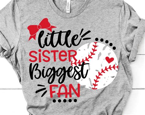 Baseball Sister Svg Little Sister Biggest Fan Svg Baseball Etsy
