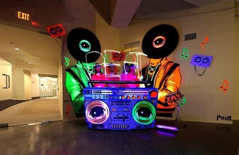 Stensoul Dj Booth Neon By Peat Via Flickr 90s Theme Party 80s
