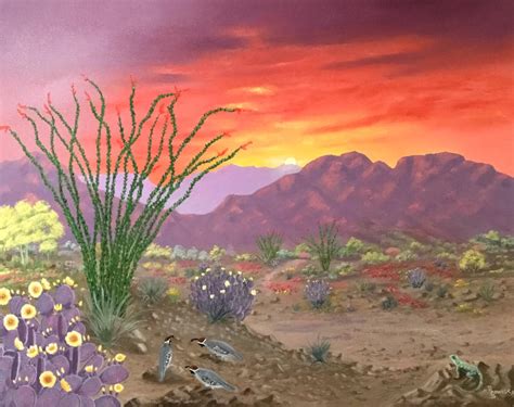 Desert Sunsetssouthwest Paintings Arizona Landscapes By Brenda Bowers