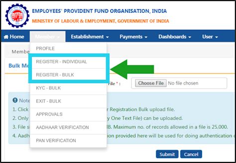 Epf Uan Bulk Registration Of Employees Via New Unified Portal