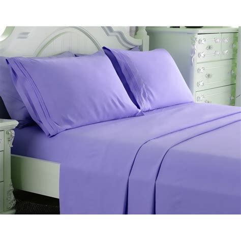 Empire Linen 1800 Series Deep Pocket 4pc Bed Sheet Set Queen Size, Lavender color - Walmart.com ...