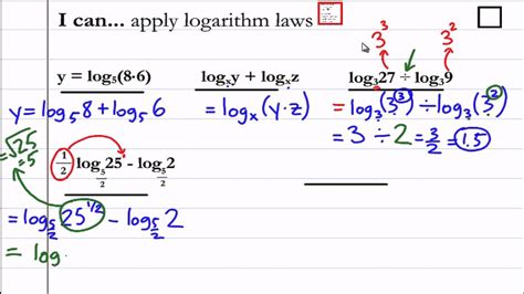 Math 30 2 Log Review 2 Log Laws Youtube