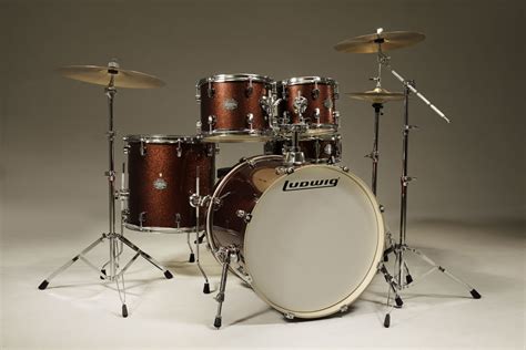 Ludwig Element Series 5 Piece Drum Set In Wine Red Sparkle Complete