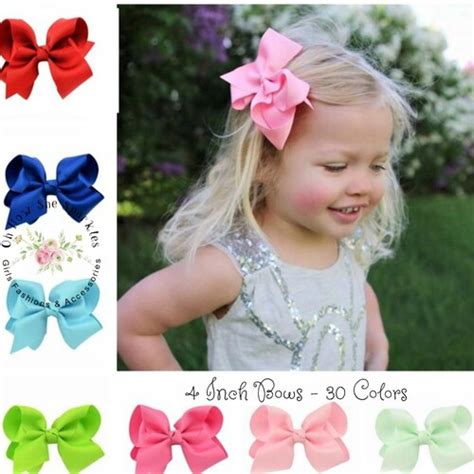 4 Hair Bows 30 Colors Choose Your Colors Toddler Hair Etsy