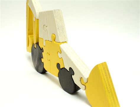Construction Toy Wood Puzzle T For Boys Backhoe Toy Etsy
