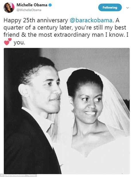 Michelle Barack Obama Celebrate 25th Wedding Anniversary Daily Mail
