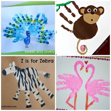 Fun Zoo Animal Handprint Crafts For Kids Crafty Morning