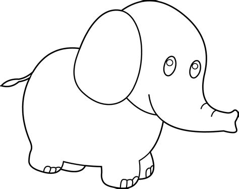 Elephant Clip Art Coloring