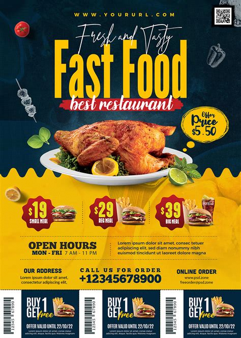 Fast Food Restaurant Promotion Flyer Psd Preview Psd Zone