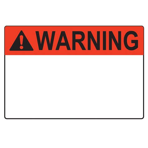 Blank Warning Sign Templates Free Printable Designs
