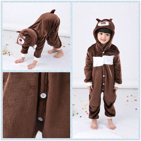 Anime Boonie Bears Bear One Kids Onesie Children Kigurumi Sleepwear