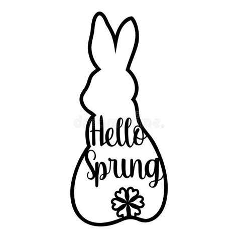 Hello Spring Laser Cut Easter Bunny Rabbit Hare For Die Cutting