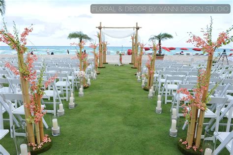 Pin On Outdoor Beach Wedding Ceremony Decor And Floral Arrangement Ideas