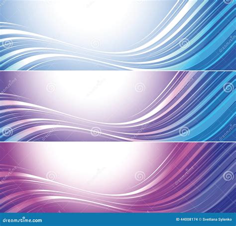 Set Of Bright Technical Banners Stock Vector Illustration Of Blue