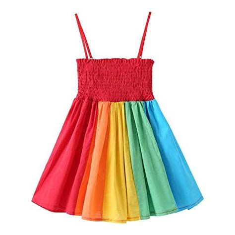 Baby Girls Rainbow Dress Boho Toddler Pageant Princess Sl