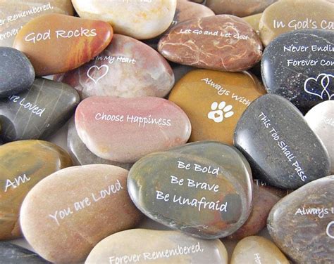 Engraved River Rock Word Stones Single Words Sold Etsy
