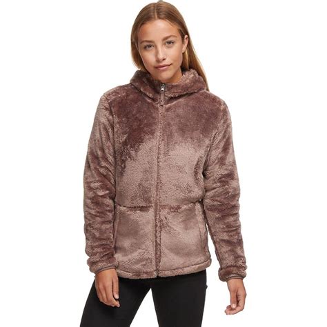 Stoic Hooded Zip Up Fuzzy Fleece Jacket Womens Clothing