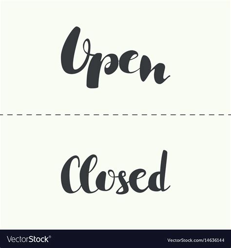 Closed Inscription Royalty Free Vector Image Vectorstock