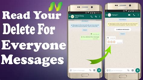 how to read recalled deleted whatsapp messages delete for everyone youtube