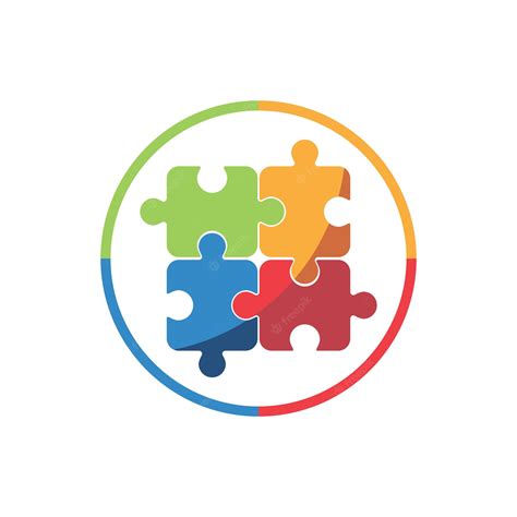 Puzzle Logo Vettore Premium