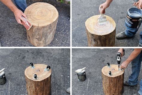 Diy Tree Stump Side Table Met Afbeeldingen Boomstam