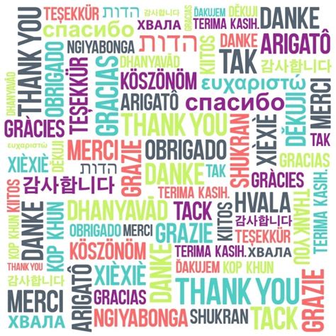 Free Vector Thank You In Different Languages Background