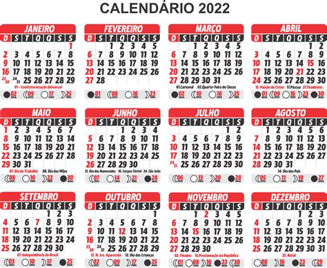 Calendário 2022 Semanas