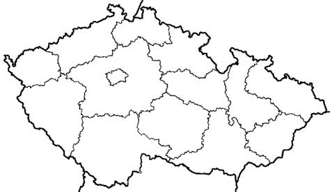 Slepá Mapa Čr Mapa České Republiky Čr
