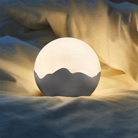 Led Moon Night Light Usb Rechargeable Tap Control Dimming Table Bedside