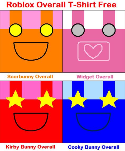 Roblox Overall T Shirt Pack By Coolzcatdrawsth On Deviantart