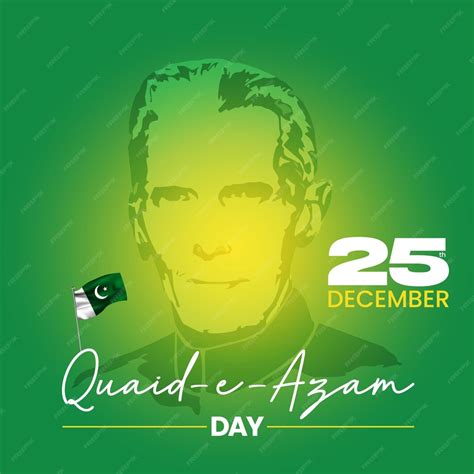 Premium Vector 25 December Quaid E Azam Day Post Design