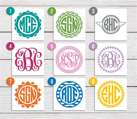 Custom Design Monogram Decal By Salt City Graphics