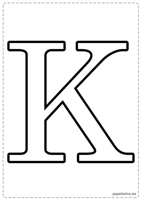 K Moldes Letra K Stencils Letras Para Imprimir Abecedario Letras