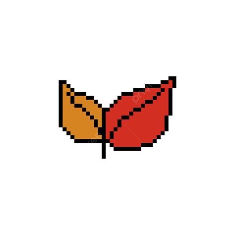 Pixel Art Fall Leaf Icon Design Vector Autumn Icon Pixel Icon Icon