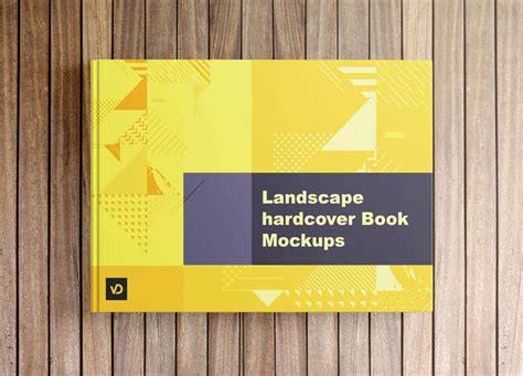 landscape hardcover book mockup  vectogravic design