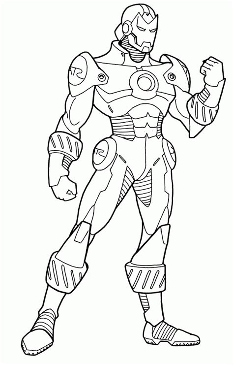 A Very Strong Iron Man Coloring For Kids - Iron Man Coloring Page