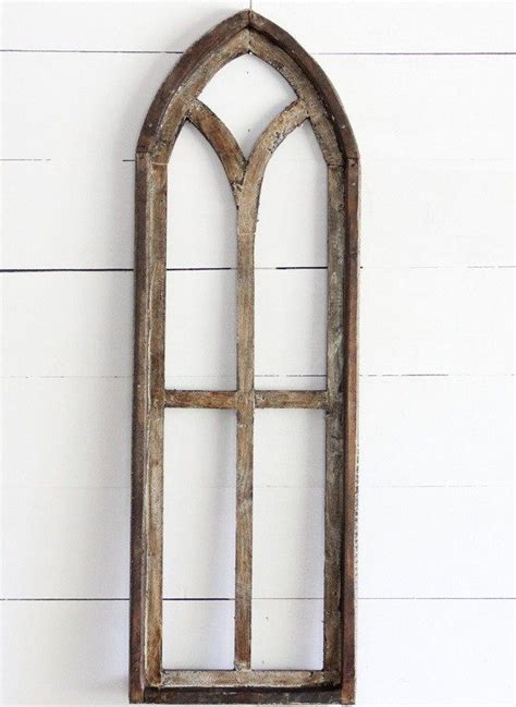 Tall Arched Wooden Window Frame Set Of 2 In 2020 Wooden