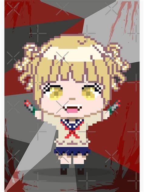 My Hero Academia Toga Himiko Pixel Art Poster For Sale By Dirrajnoswal Redbubble