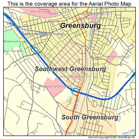 Aerial Photography Map Of Southwest Greensburg Pa Pennsylvania