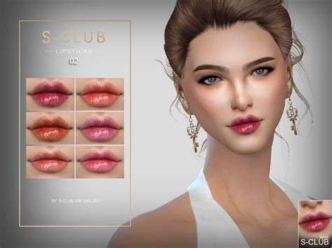 Sims 4 — S Club Wm Ts4 Lipstick 202102 By S Club — Lipstick 17